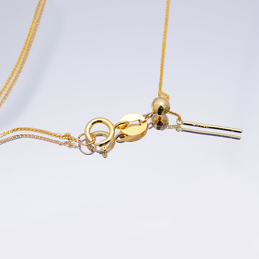 Collier flottant en plaqué or 14 carats — « Le Flotteur »